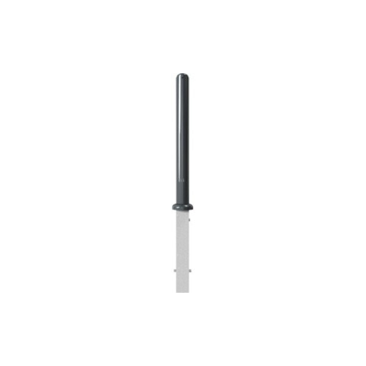 Schake stijl paal type 480FB, verwijderbaar + driehoekig slot, Ø 82mm + halve bol, gecoat,
