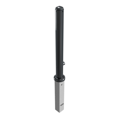 Schake stijl paal type 480FB, verwijderbaar + driehoekig slot, Ø 82mm + halve bol, gecoat,