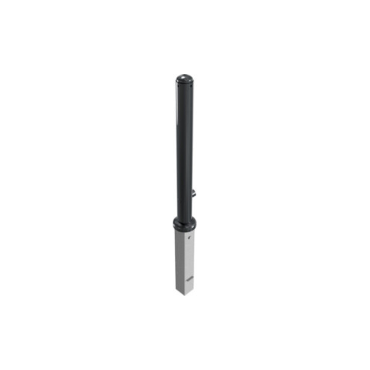 Schake stijl paal type 480FB, verwijderbaar + driehoekig slot, Ø 82mm + halve bol, gecoat,