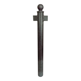 Schake Stilpfosten Typ 40673B als Barriere, System zum Einbetonieren, Ø 60mm + Kugelkopf, als Endpfosten, beschichtet, RAL 6005