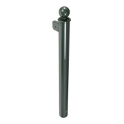 Schake Stilpfosten Typ 40673B als Barriere, System zum Einbetonieren, Ø 60mm + Kugelkopf, als Endpfosten, beschichtet, RAL 6005-5