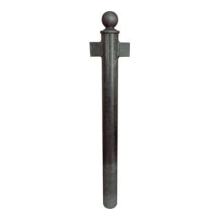 Schake Stilpfosten Typ 40674B als Barriere, System zum Einbetonieren, Ø 60mm + Kugelkopf, als Eckpfosten, Muffen 90°, beschichtet, RAL 6005
