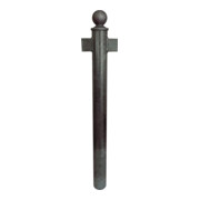 Schake Stilpfosten Typ 40674B als Barriere, System zum Einbetonieren, Ø 60mm + Kugelkopf, als Eckpfosten, Muffen 90°, beschichtet, RAL 6005