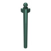 Schake Stilpfosten Typ 40674B als Barriere, System zum Einbetonieren, Ø 60mm + Kugelkopf, als Eckpfosten, Muffen 90°, beschichtet, RAL 6005-4