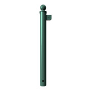 Schake Stilpfosten Typ 40674B als Barriere, System zum Einbetonieren, Ø 60mm + Kugelkopf, als Eckpfosten, Muffen 90°, beschichtet, RAL 6005-5