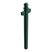 Schake Stilpfosten Typ 40674B als Barriere, System zum Einbetonieren, Ø 60mm + Kugelkopf, als Mittelpfosten, Muffen180°, beschichtet, RAL 6005-5