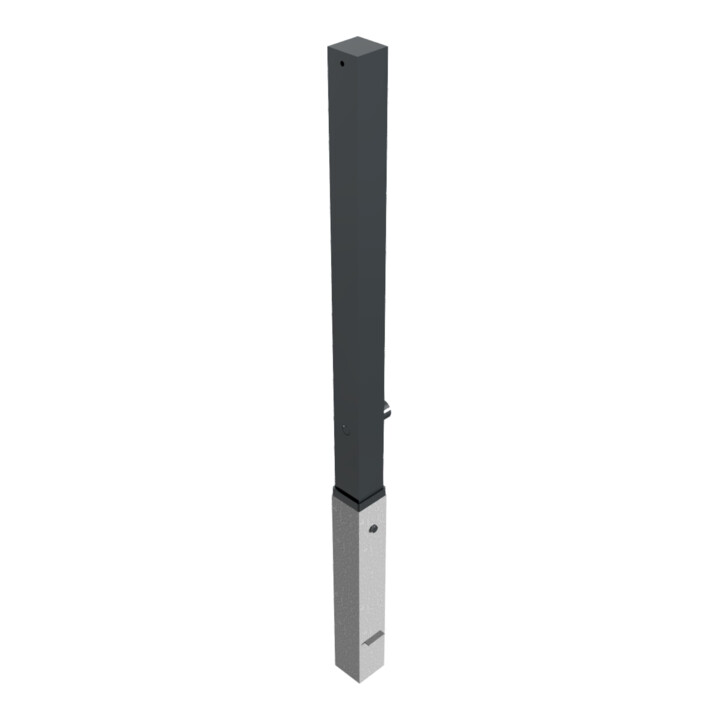 Schake Stilpfosten Typ 4071FB, herausnehmbar, 70x70mm + Dreikantverschluss + Flachkopf