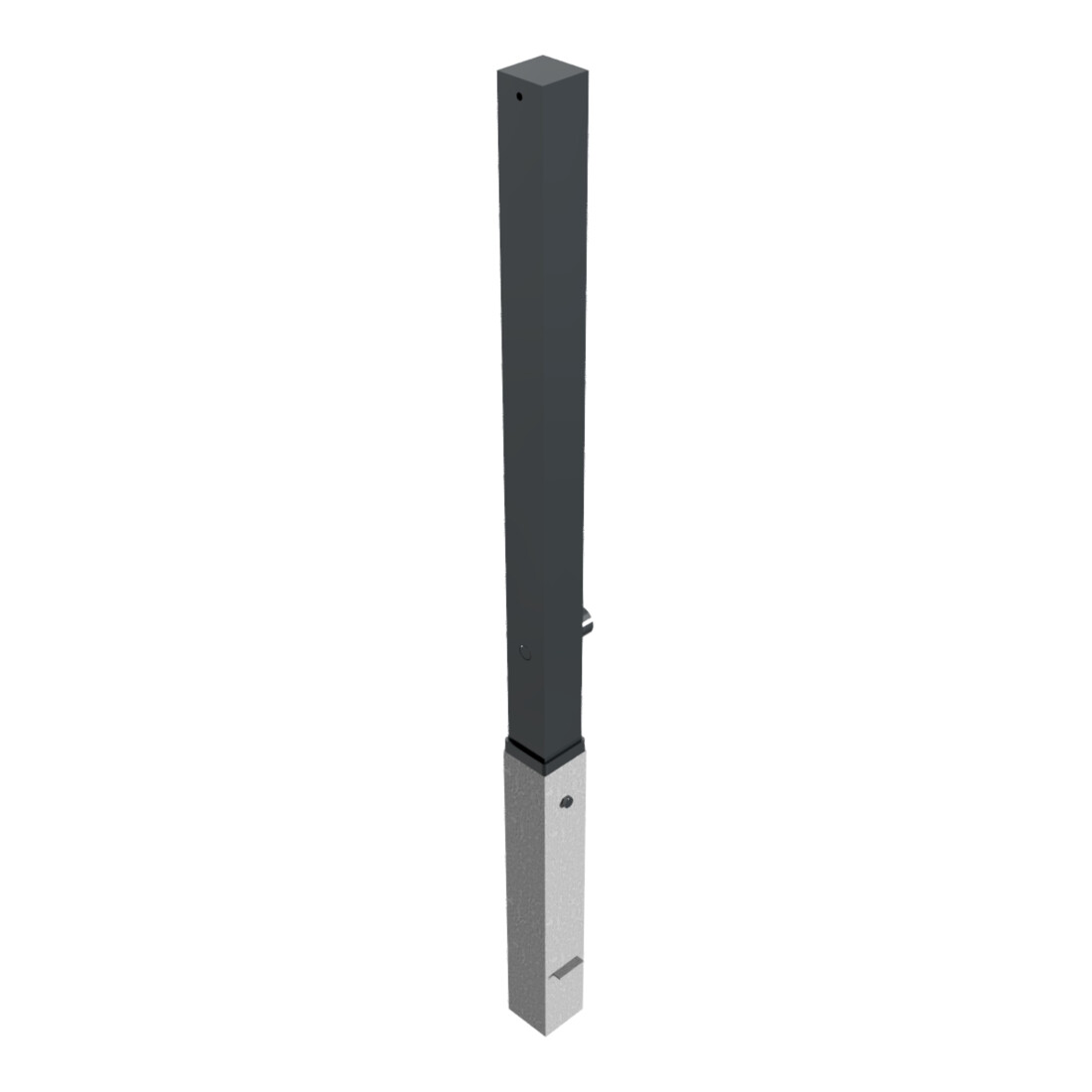 Schake Stilpfosten Typ 4071FB, herausnehmbar, 70x70mm + Dreikantverschluss + Flachkopf