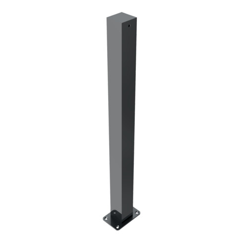 Schake Stilpfosten Typ 4071PB, ortsfest, 70x70mm, zum Aufdübeln + Flachkopf