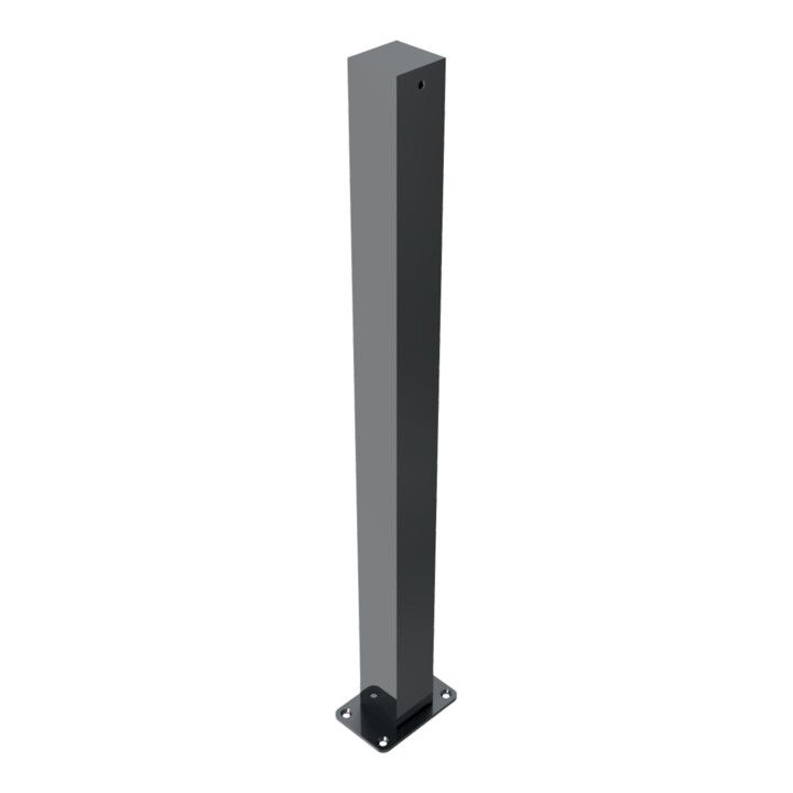 Schake Stilpfosten Typ 4071PB, ortsfest, 70x70mm, zum Aufdübeln + Flachkopf