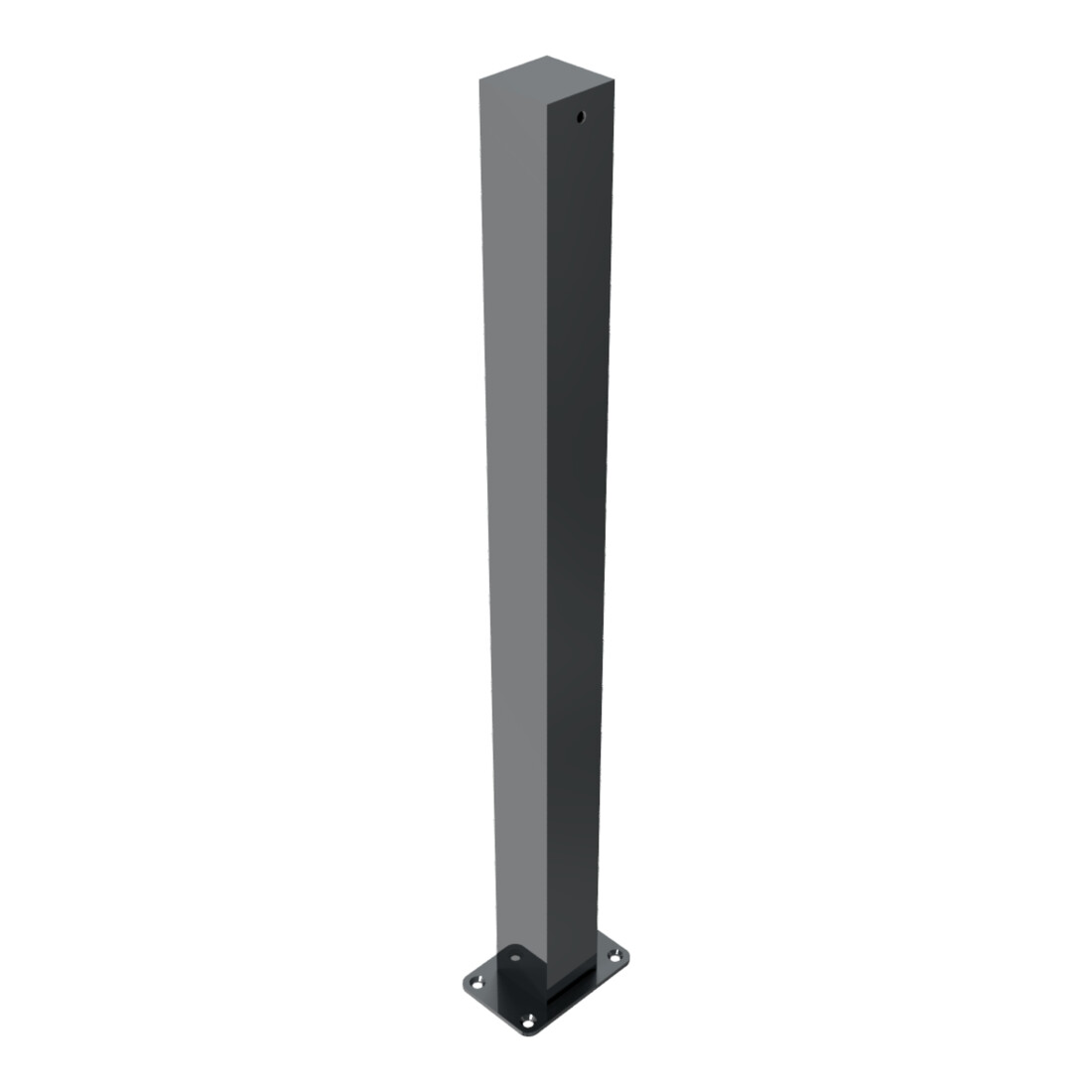 Schake Stilpfosten Typ 4071PB, ortsfest, 70x70mm, zum Aufdübeln + Flachkopf