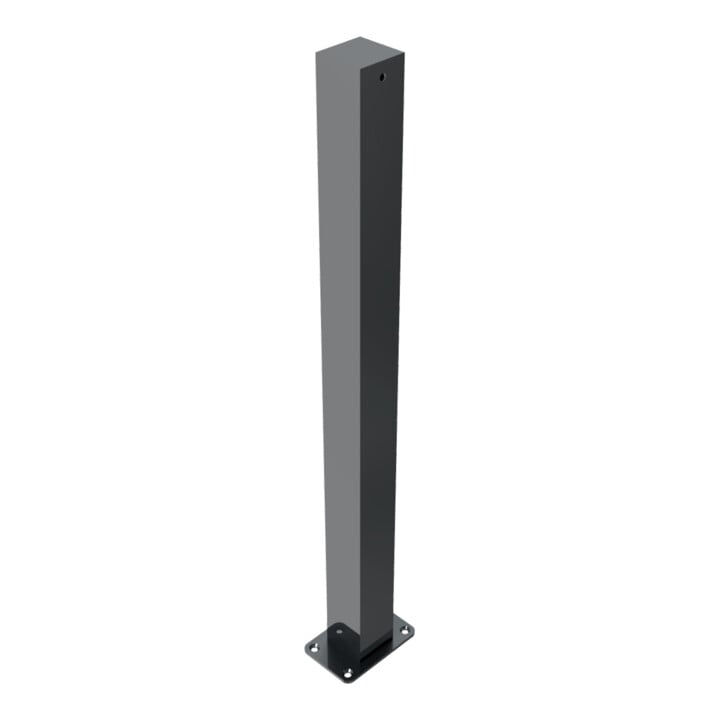 Schake Stilpfosten Typ 4071PB, ortsfest, 70x70mm, zum Aufdübeln + Flachkopf