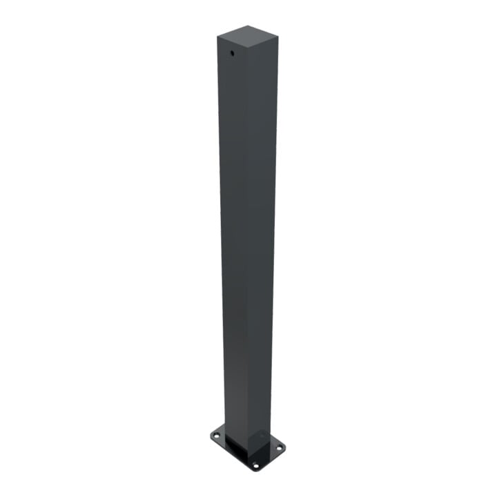 Schake Stilpfosten Typ 4071PB, ortsfest, 70x70mm, zum Aufdübeln + Flachkopf