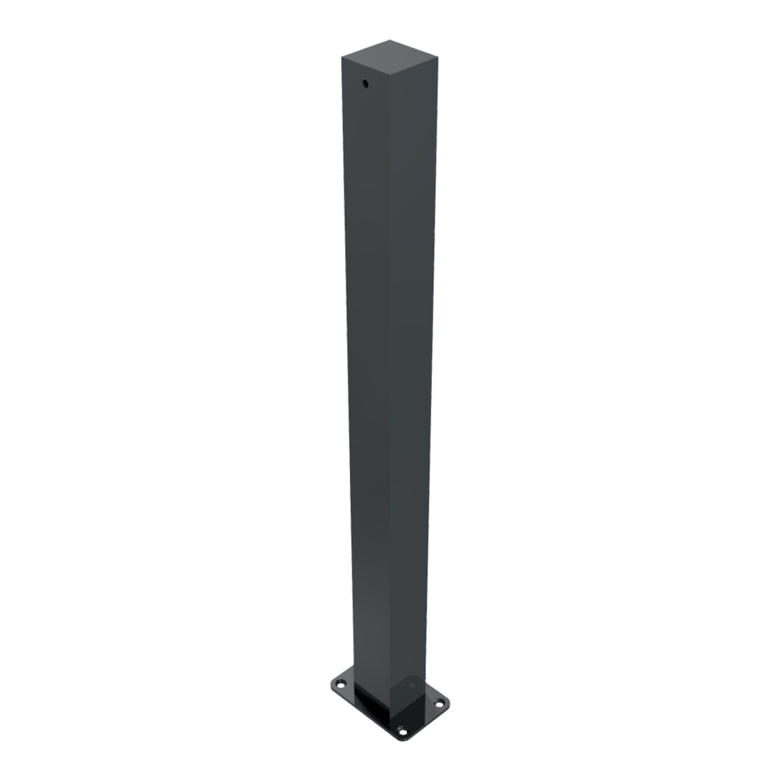 Schake Stilpfosten Typ 4071PB, ortsfest, 70x70mm, zum Aufdübeln + Flachkopf