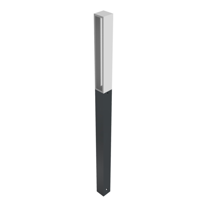 Schake Stilpfosten Typ 40731B, ortsfest, 70x70mm, Oberteil U, förmig (offen) aus Flachstahl, zum Einbetonieren, ca. 950mm Überflur, beschichtet