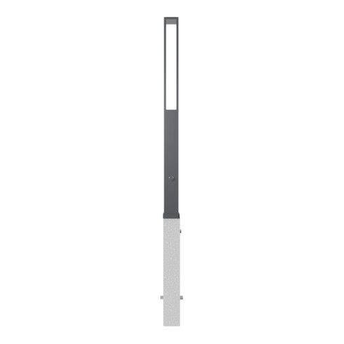 Schake Stilpfosten Typ 40731FB, herausnehmbar, 70x70mm + Dreikantverschluss, Oberteil U, förmig (offen) aus Flachstahl