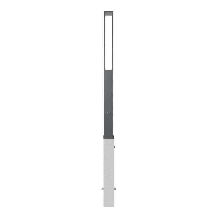 Schake Stilpfosten Typ 40731FB, herausnehmbar, 70x70mm + Dreikantverschluss, Oberteil U, förmig (offen) aus Flachstahl