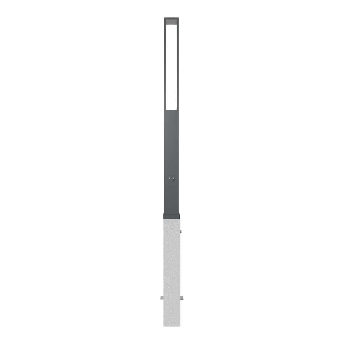 Schake Stilpfosten Typ 40731FB, herausnehmbar, 70x70mm + Dreikantverschluss, Oberteil U, förmig (offen) aus Flachstahl