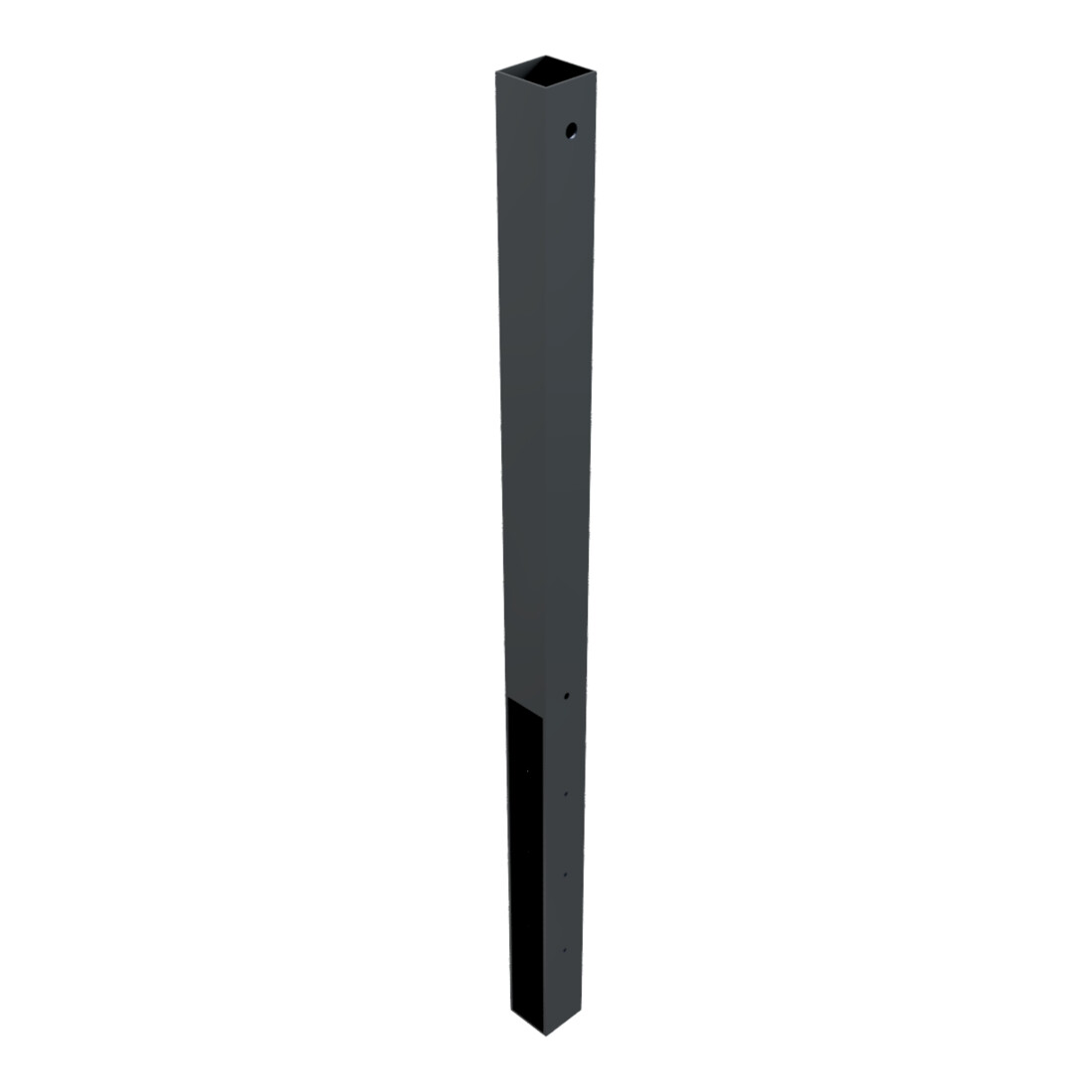 Schake Stilpfosten Typ 4073B, ortsfest, 70x70mm, Oberteil Flachstahl, zum Einbetonieren, ca. 950mm Überflur, beschichtet