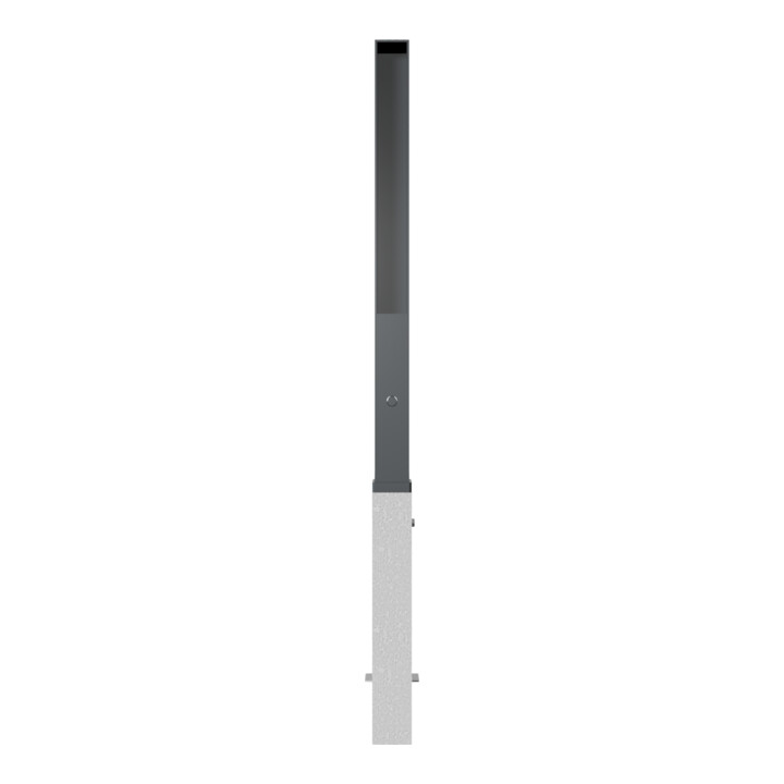 Schake Stilpfosten Typ 4073FB, herausnehmbar, 70x70mm + Dreikantverschluss, Oberteil Flachstahl