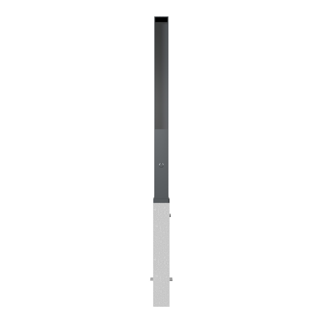 Schake Stilpfosten Typ 4073FB, herausnehmbar, 70x70mm + Dreikantverschluss, Oberteil Flachstahl