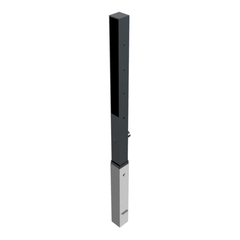 Schake Stilpfosten Typ 4073FB, herausnehmbar, 70x70mm + Dreikantverschluss, Oberteil Flachstahl