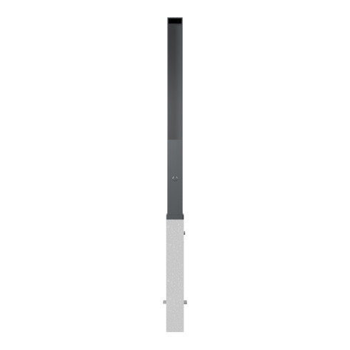 Schake Stilpfosten Typ 4073FB, herausnehmbar, 70x70mm + Dreikantverschluss, Oberteil Flachstahl