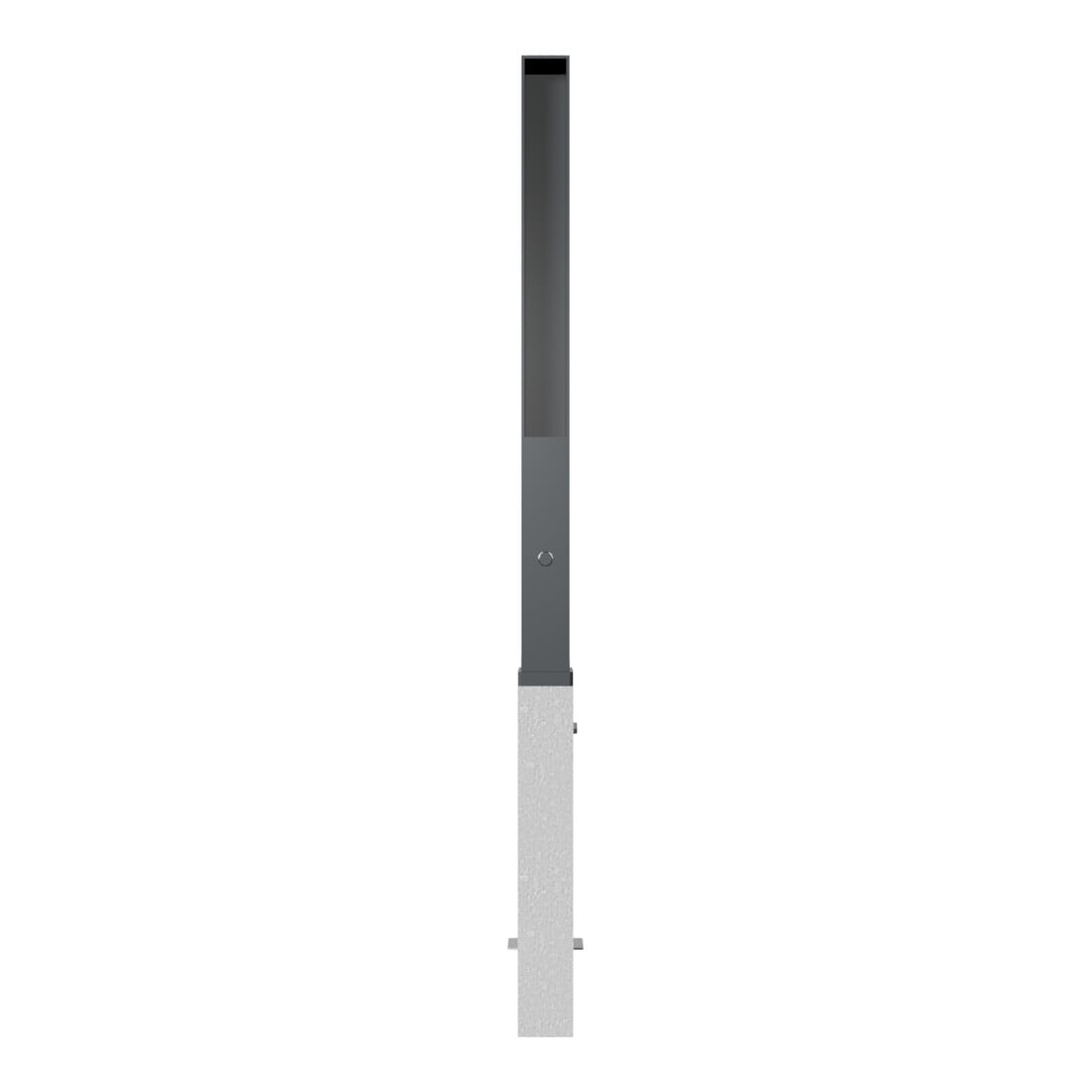 Schake Stilpfosten Typ 4073FB, herausnehmbar, 70x70mm + Dreikantverschluss, Oberteil Flachstahl