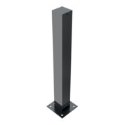 Schake Stilpoller aus Vierkantrohr 100x100mm + Flachkopf, ca 900mm Überflur, beschichtet, ortsfest für Dübelbefestigung + Bodenplatte 200x200mm-4