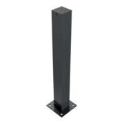 Schake Stilpoller aus Vierkantrohr 100x100mm + Flachkopf, ca 900mm Überflur, beschichtet, ortsfest für Dübelbefestigung + Bodenplatte 200x200mm-4