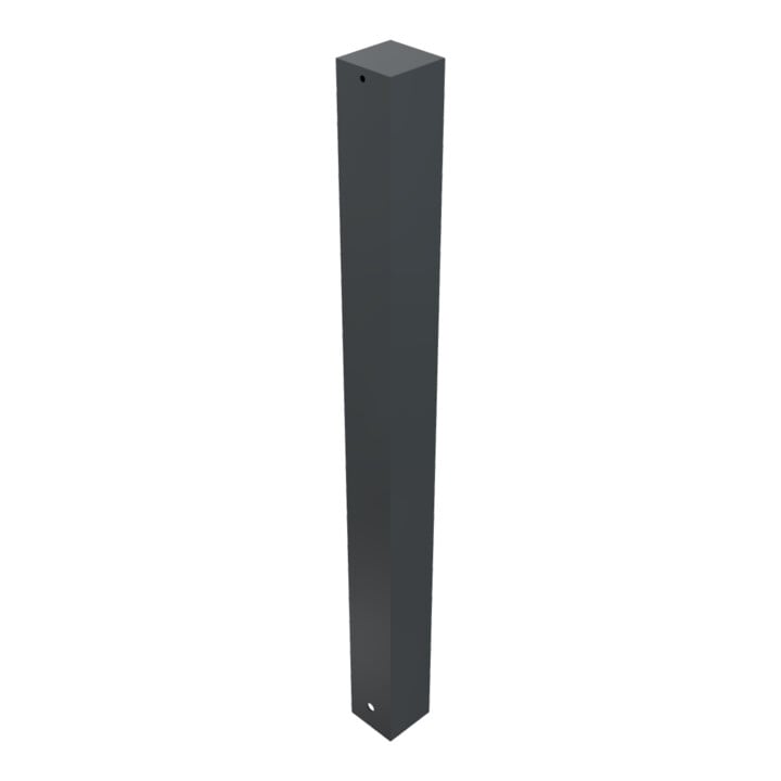 Schake Stilpoller aus Vierkantrohr 100x100mm + Flachkopf, ca 900mm Überflur, beschichtet, ortsfest zum Einbetonieren