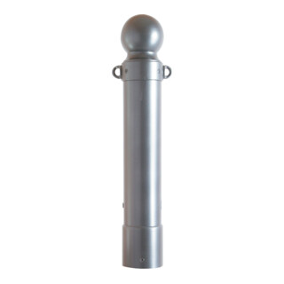 Schake Stilpoller Typ 40140B/2, ortsfest, zum Einbetonieren, Ø 140mm + Alukugel, beschichtet, eisenglimmer + 2 Ösen