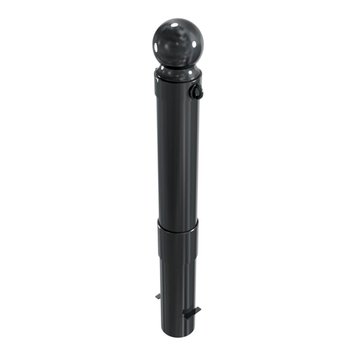 Schake Stilpoller Typ 40140B/2, ortsfest, zum Einbetonieren, Ø 140mm + Alukugel, beschichtet, eisenglimmer + 2 Ösen