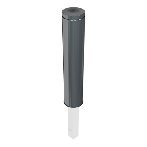 Schake Stilpoller Typ 40195FB, herausnehmbar, + Dreikantverschluss, Ø 193mm + Flachkopf aus Aluminium, Überflur ca. 950mm +