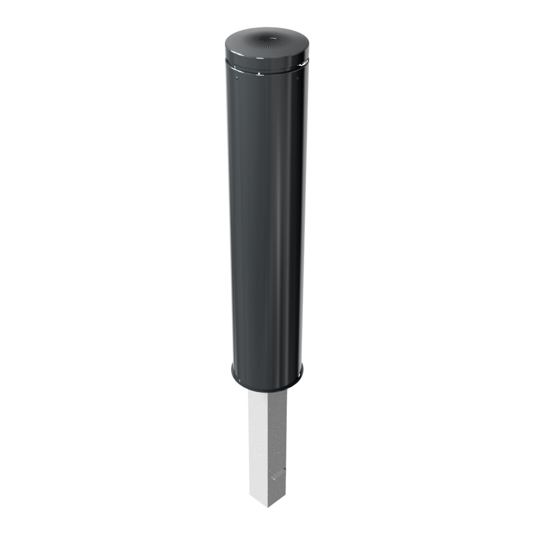 Schake Stilpoller Typ 40195FB, herausnehmbar, + Dreikantverschluss, Ø 193mm + Flachkopf aus Aluminium, Überflur ca. 950mm +
