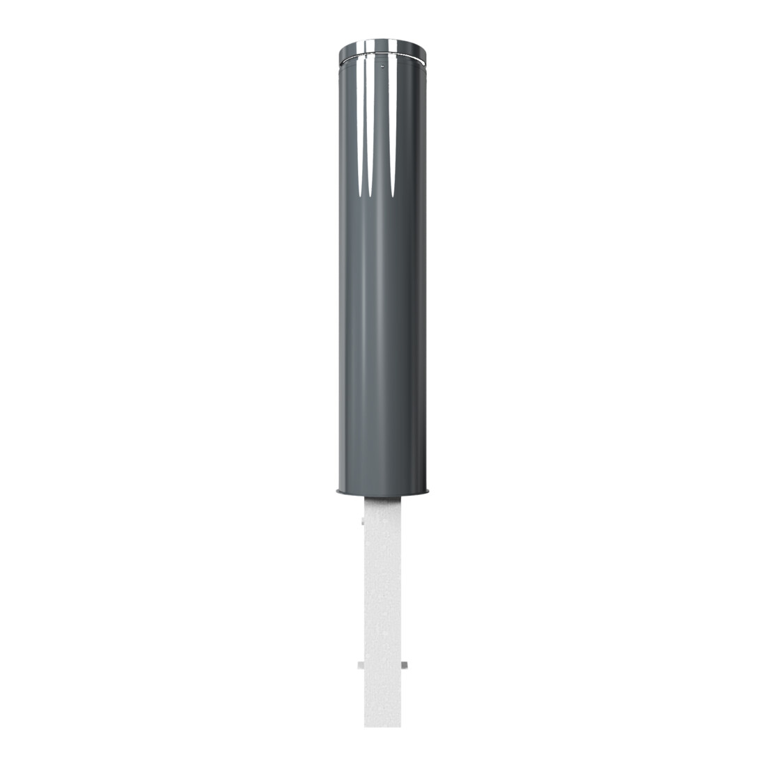 Schake Stilpoller Typ 40195FB, herausnehmbar, + Dreikantverschluss, Ø 193mm + Flachkopf aus Aluminium, Überflur ca. 950mm +