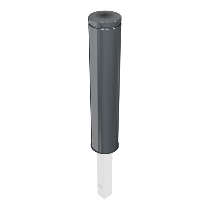 Schake Stilpoller Typ 40195FB, herausnehmbar, + Dreikantverschluss, Ø 193mm + Flachkopf aus Aluminium, Überflur ca. 950mm +