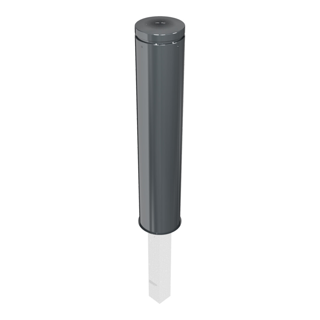 Schake Stilpoller Typ 40195FB, herausnehmbar, + Dreikantverschluss, Ø 193mm + Flachkopf aus Aluminium, Überflur ca. 950mm +