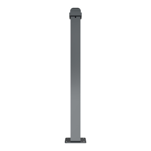 Schake Stilpoller Typ 473PB ortsfest, für Dübelbefestigung + Bodenplatte, Vierkant 70/70 mm + Zierkopf,
