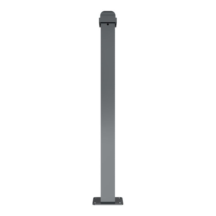 Schake Stilpoller Typ 473PB ortsfest, für Dübelbefestigung + Bodenplatte, Vierkant 70/70 mm + Zierkopf,