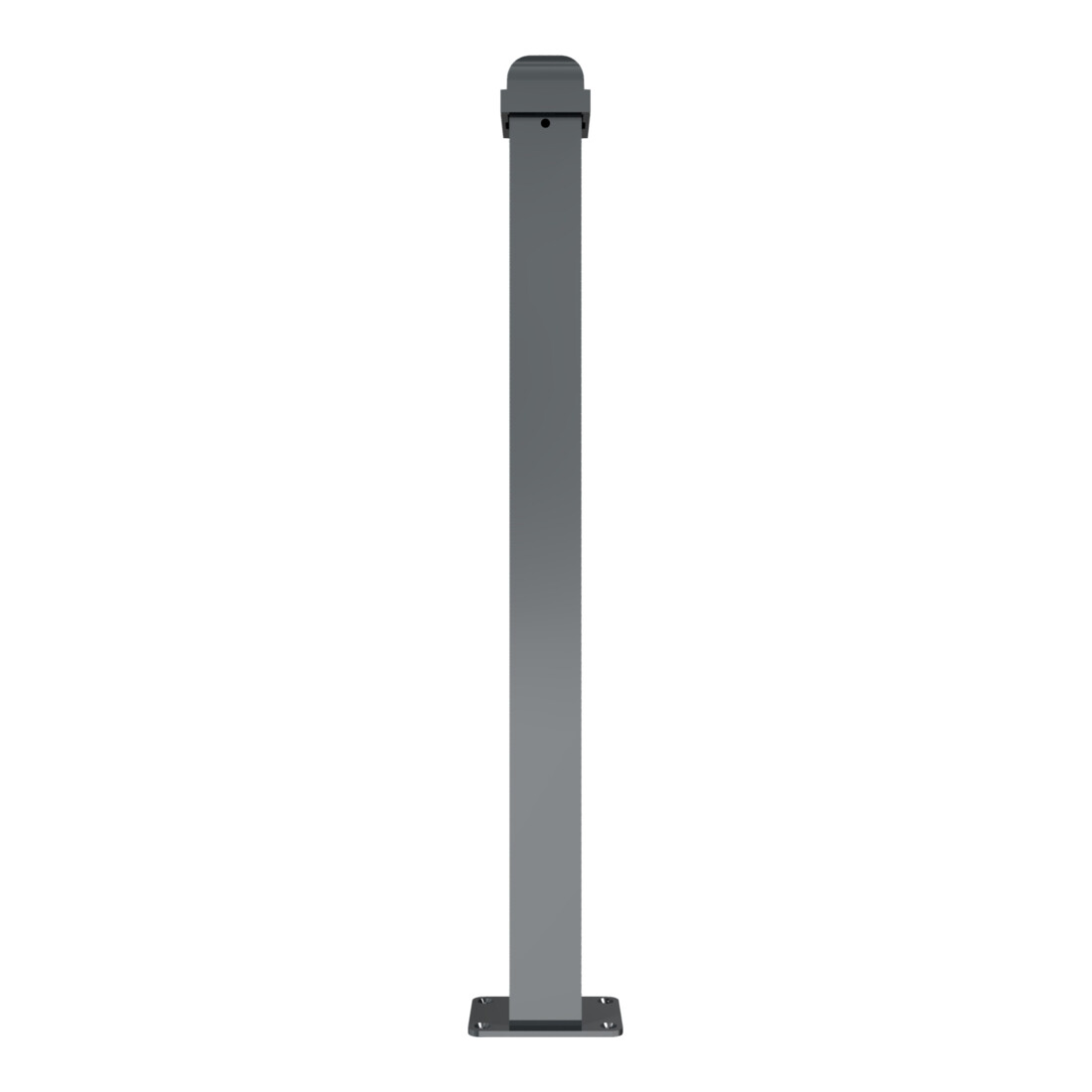 Schake Stilpoller Typ 473PB ortsfest, für Dübelbefestigung + Bodenplatte, Vierkant 70/70 mm + Zierkopf,