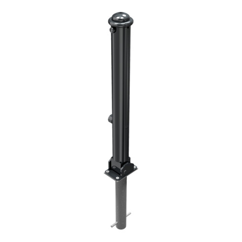 Schake Stilpoller Typ 481FUHB, umlegbar + Dreikantverschluß, zum Einbetonieren, Ø 82mm + Halbkugel,