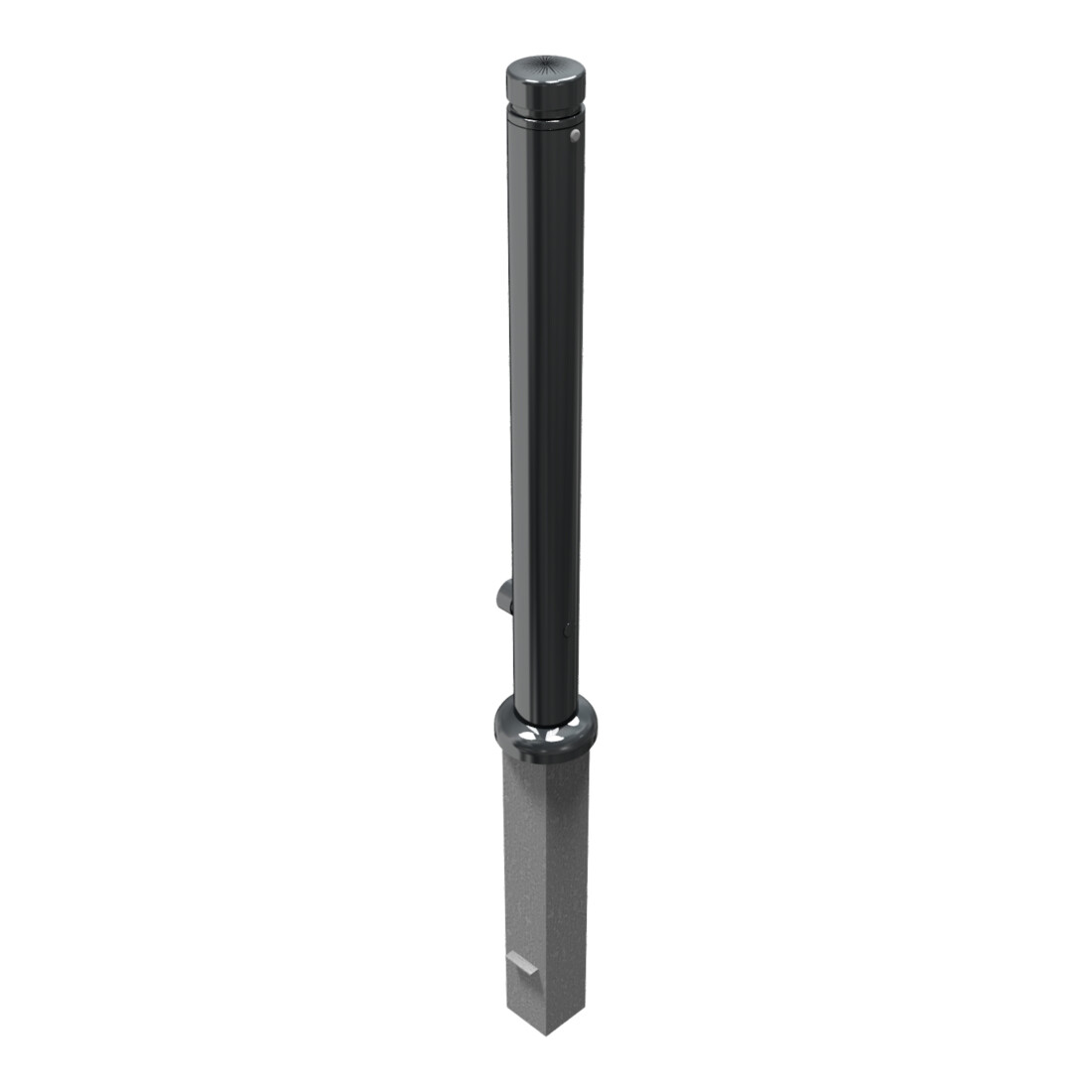 Schake Stilpoller Typ 482FB, herausnehmbar + Dreikantverschluß, Ø 82mm + Zierkopf inkl Ziernut, beschichtet