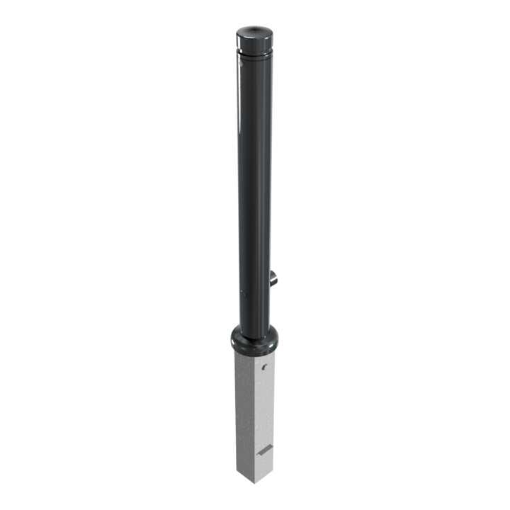 Schake Stilpoller Typ 482FB, herausnehmbar + Dreikantverschluß, Ø 82mm + Zierkopf inkl Ziernut, beschichtet