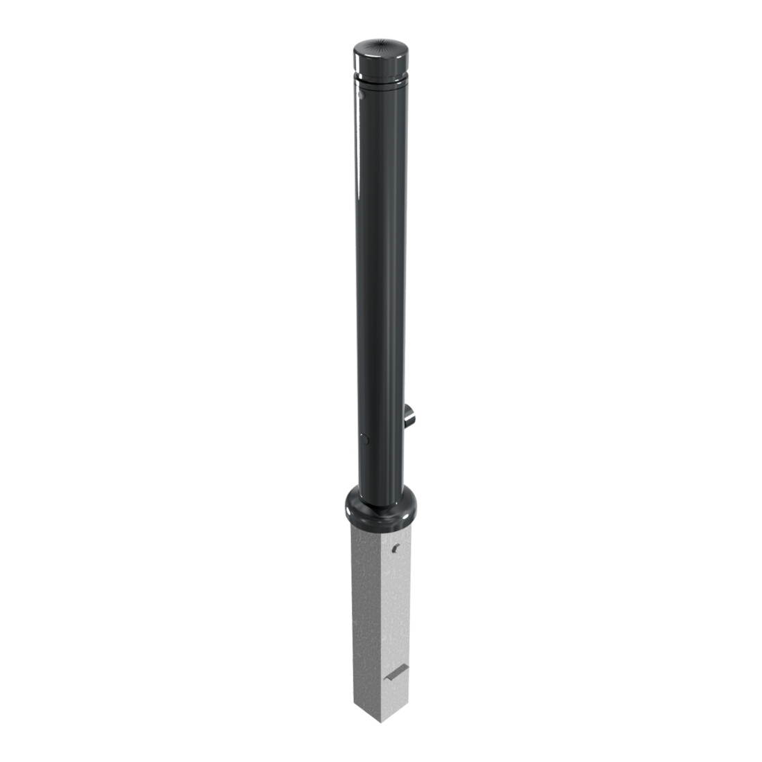 Schake Stilpoller Typ 482FB, herausnehmbar + Dreikantverschluß, Ø 82mm + Zierkopf inkl Ziernut, beschichtet