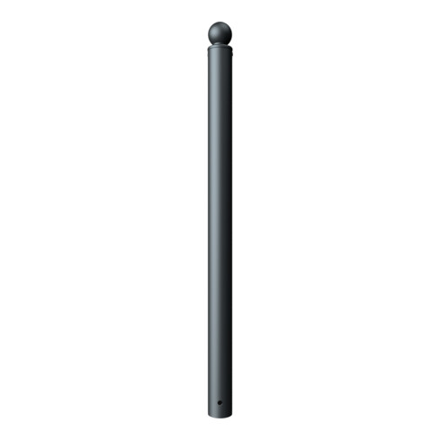 Schake Stilpoller Typ 484B, ortsfest, zum Einbetonieren, Ø 82mm + Kugelkopf, beschichtet, mattschwarz