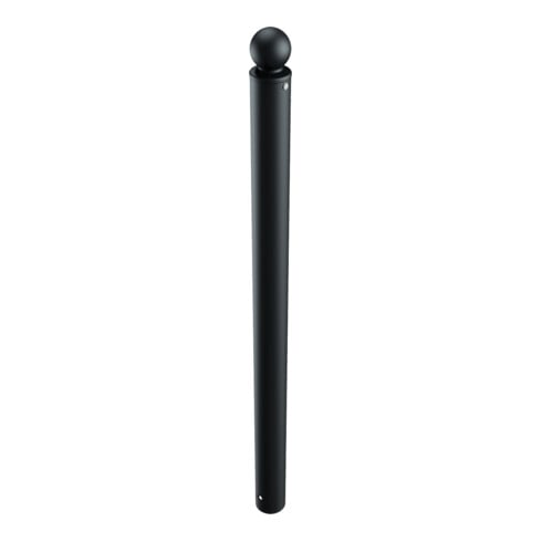 Schake Stilpoller Typ 484B, ortsfest, zum Einbetonieren, Ø 82mm + Kugelkopf, beschichtet, mattschwarz