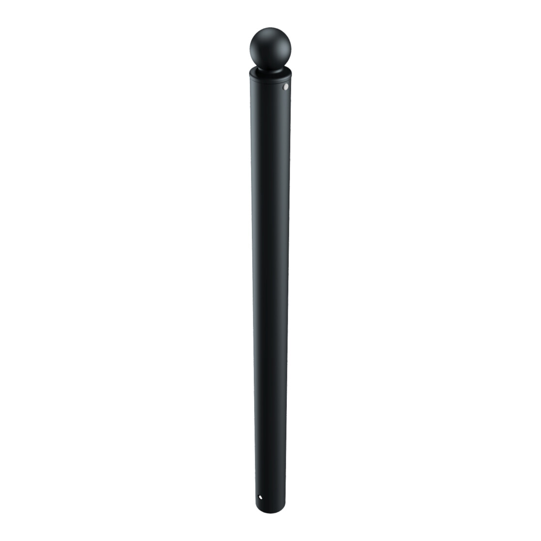 Schake Stilpoller Typ 484B, ortsfest, zum Einbetonieren, Ø 82mm + Kugelkopf, beschichtet, mattschwarz