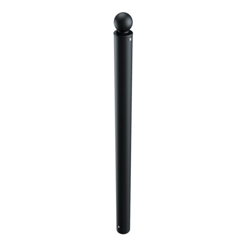 Schake Stilpoller Typ 484B, ortsfest, zum Einbetonieren, Ø 82mm + Kugelkopf, beschichtet, mattschwarz