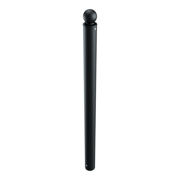 Schake Stilpoller Typ 484B, ortsfest, zum Einbetonieren, Ø 82mm + Kugelkopf, beschichtet, mattschwarz